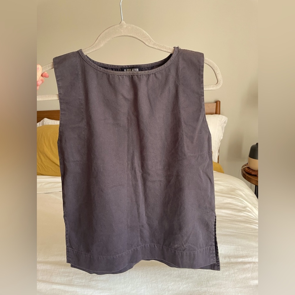 Ilana Kohn Sleeveless Cotton Top Washed Black XS